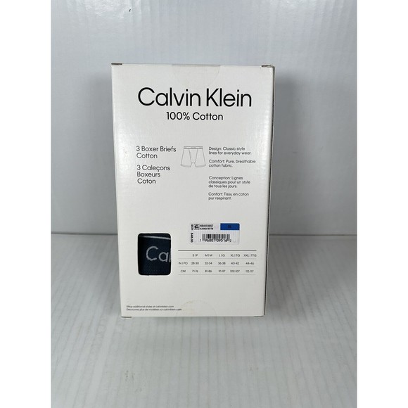 Calvin Klein 3-Pack Cotton Classic Fit Boxer Brief Multicolor Men’s Size XL NEW - Picture 3 of 3